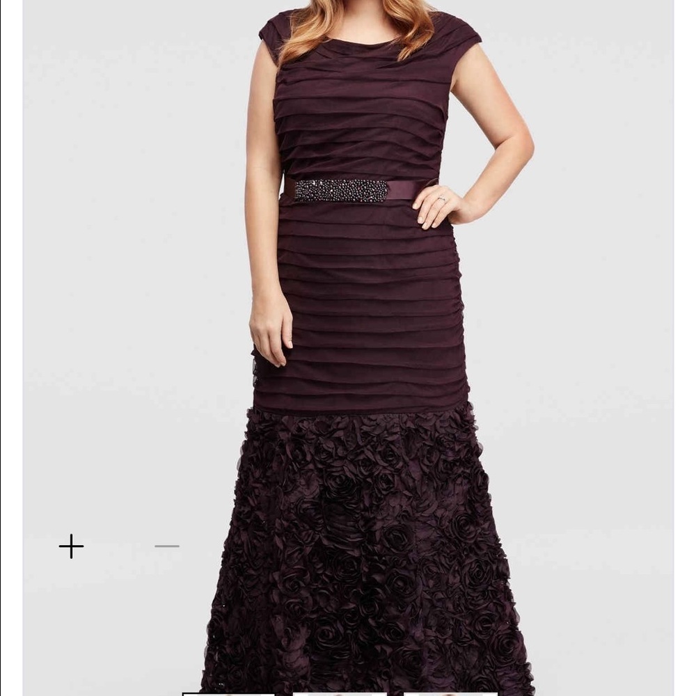 COPY - Long Tulle and Soutache Dress with Beaded Waist